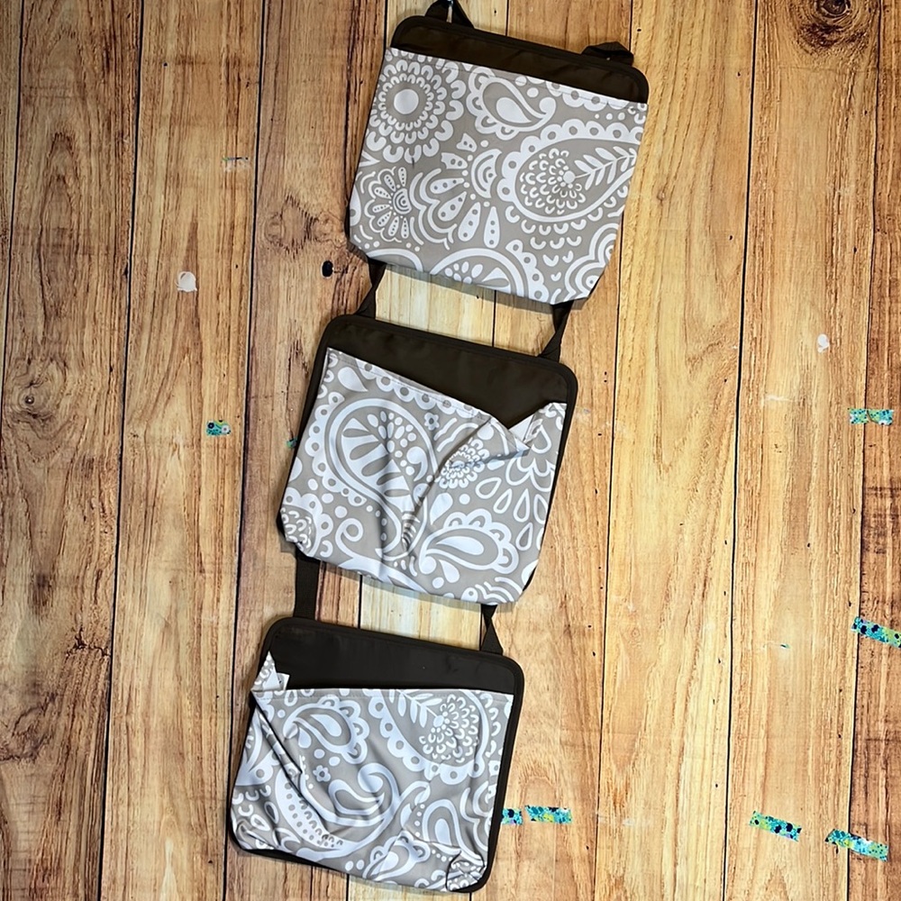 Thirty-one Oh-Snap Pockets 3 PCs Taupe Playful Parade